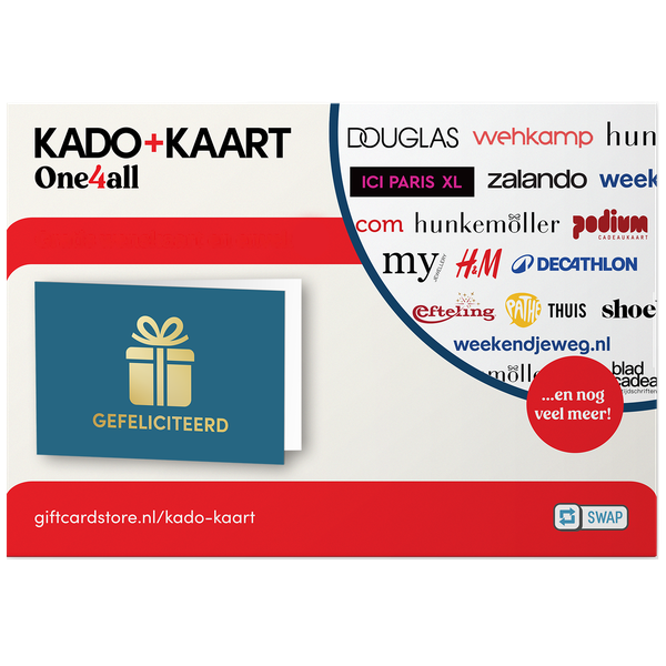 Afbeelding Kado+Kaart Gefeliciteerd