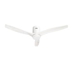 Hombli Slimme Plafondventilator & Verlichting - Wit & Wit Hout hangend