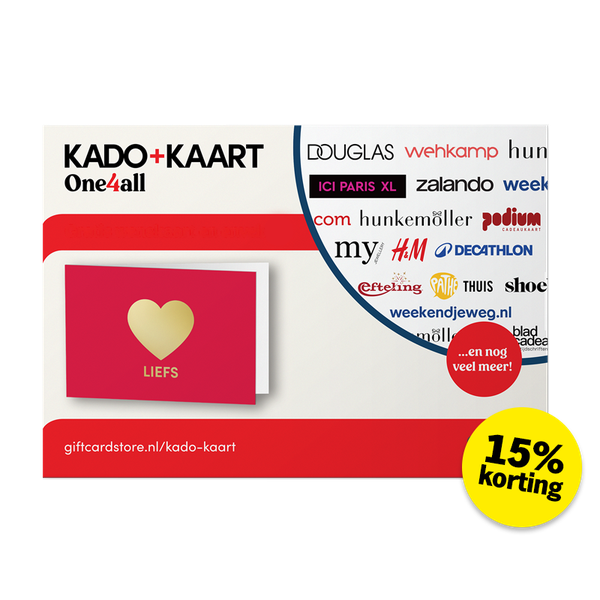 15% korting: Kado+Kaart Liefs