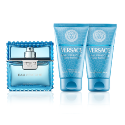 Versace Eau Fraiche Giftset Eau de Toilette Spray 50 ml & Bath & Shower Gel 50 ml & Aftershave Balm 50 ml