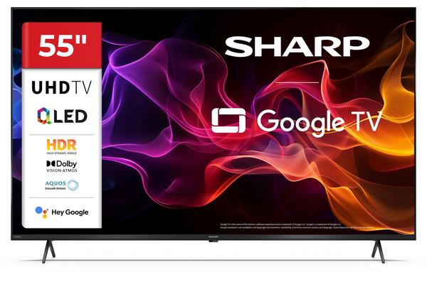 Afbeelding vooraanzicht  Sharp 55 inch 4K Ultra HD TV