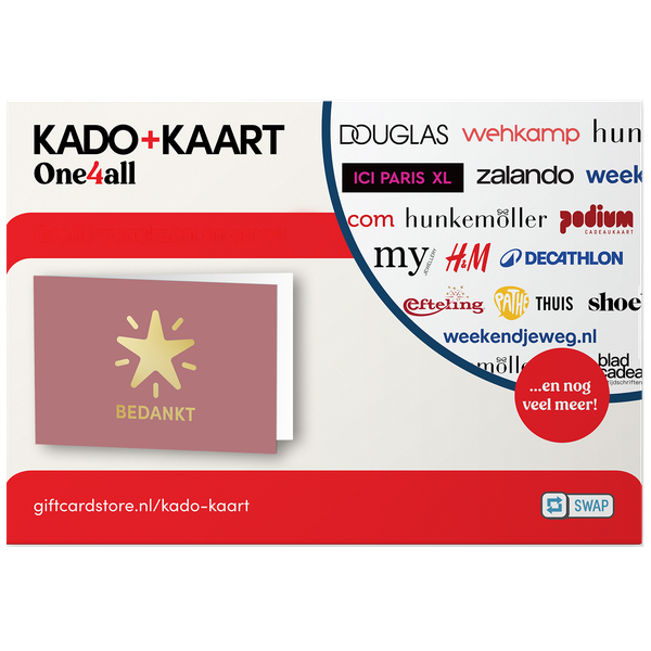 Afbeelding Kado + kaart bedankt