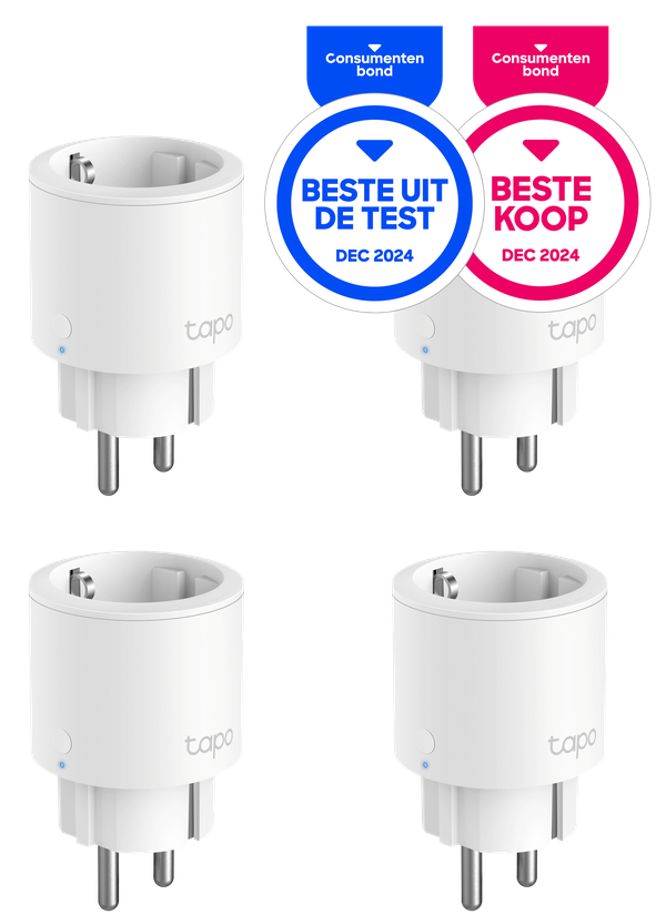 Tapo Slimme stekkers  P115 4-pack consumentenbond logo's beste koop en best getest