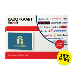 15% korting: Kado+Kaart Gefeliciteerd