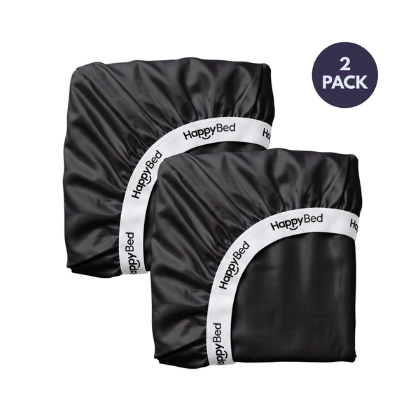 2 HappyBed katoensatijnen hoeslakens | Vanaf €69,95 lager dan de adviesprijs | AH Voordeelshop
