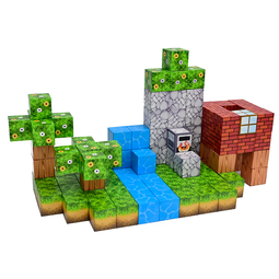 Minecraft MagnaMinds Cubes Natuur 108 stuks  – Nu met korting | Albert Heijn