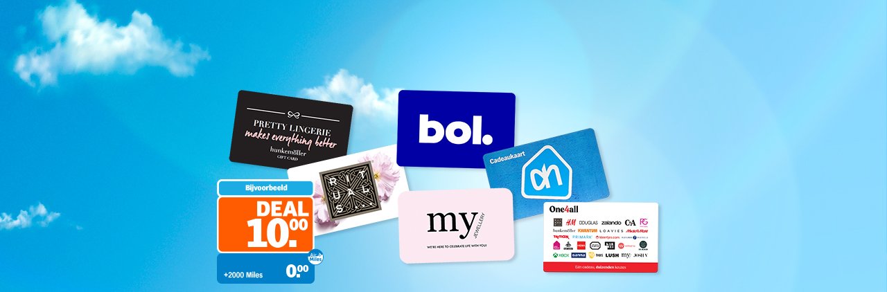 Airmiles cadeaukaarten